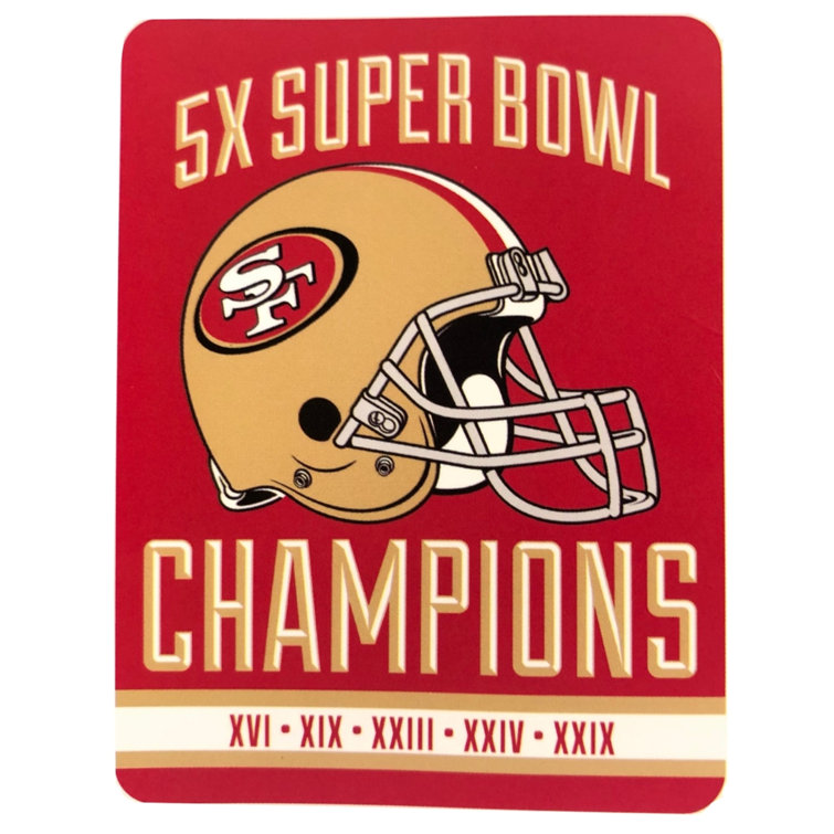 NFL Superbowl Champs Plush Throw - San Francisco 49ers